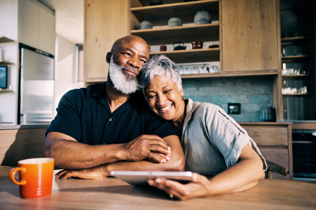 Senior Couple Happy with the Apple Health Care Dentist